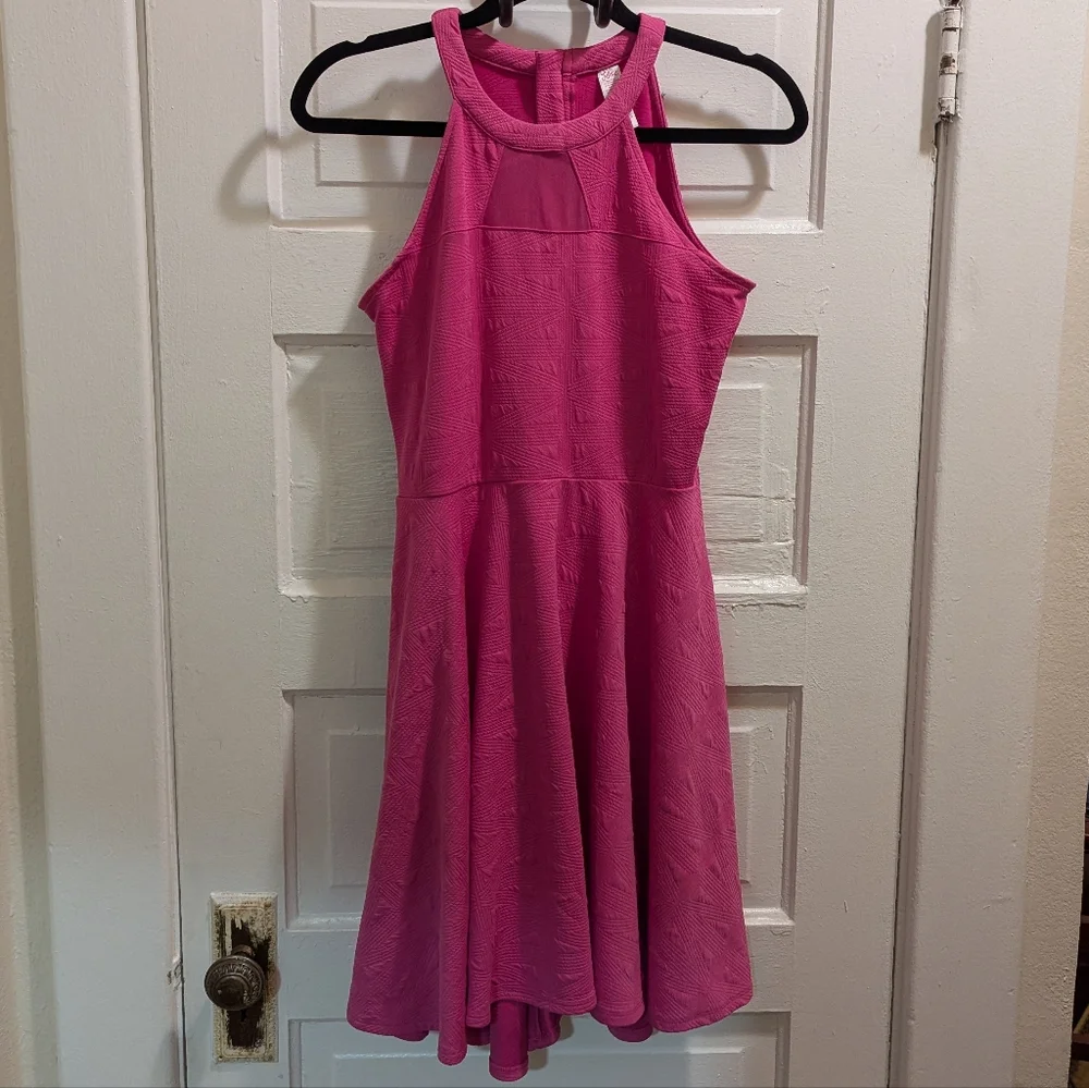 Justice Hot Pink Halter Dress